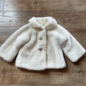 Crazy 8 Faux fur white jacket